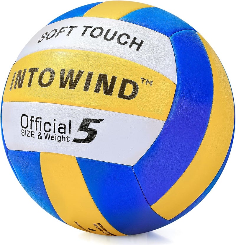 INTOWIND Volleyball Soft Touch Volleyballs Beach Volleyball Outdoor Indoor Volleyballs Beach Park Gym Games Training Official Size 5 Volleyball - Image 2
